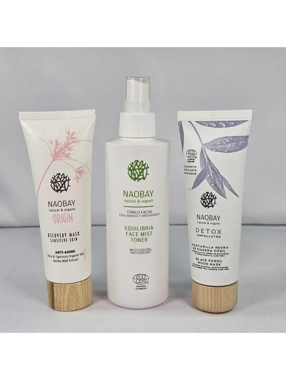 New Naobay Bundle Detox Black Mask Toner Moisturizer Recovery Anti-Aging Mask